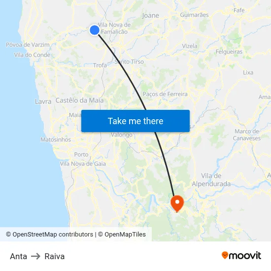 Anta to Raiva map