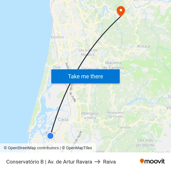 Conservatório B | Av. de Artur Ravara to Raiva map