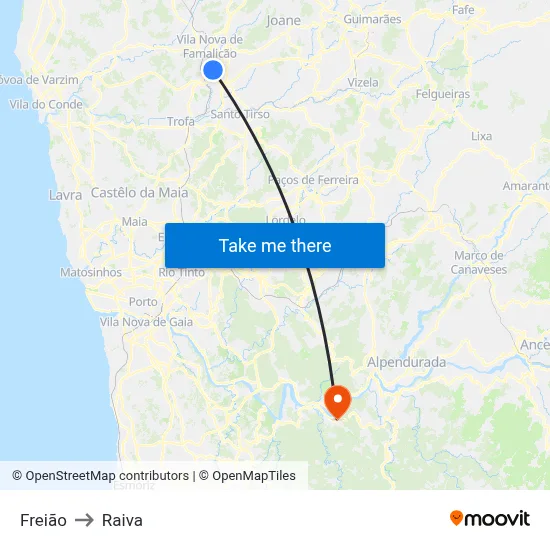 Freião to Raiva map