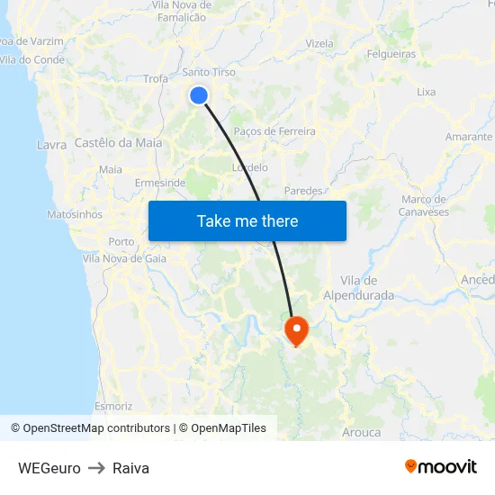 WEGeuro to Raiva map