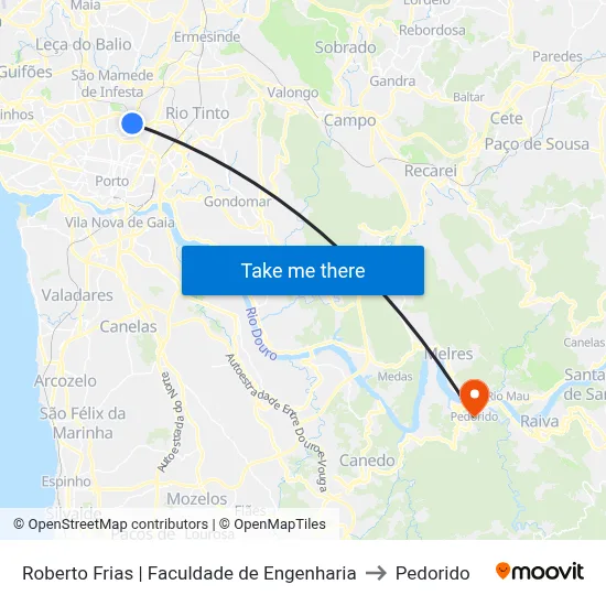Roberto Frias | Faculdade de Engenharia to Pedorido map