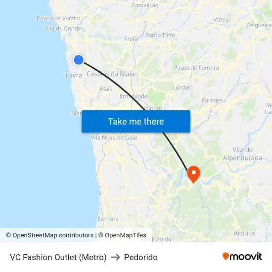 VC Fashion Outlet (Metro) to Pedorido map