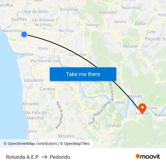 Rotunda A.E.P. to Pedorido map