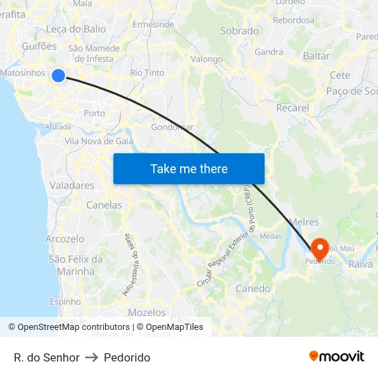 R. do Senhor to Pedorido map