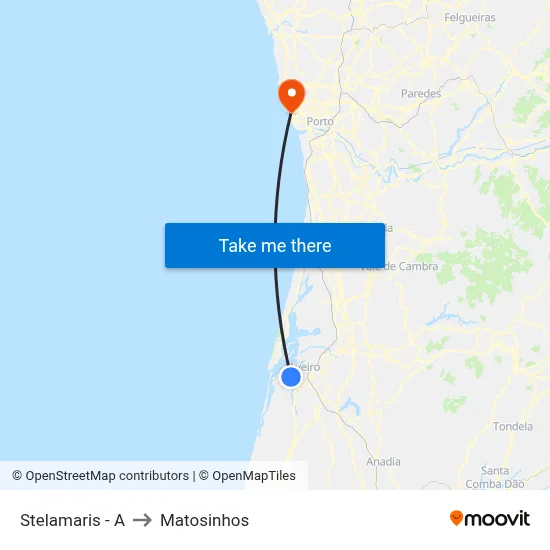 Stelamaris - A to Matosinhos map