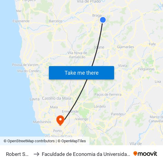 Robert Smith I to Faculdade de Economia da Universidade do Porto map