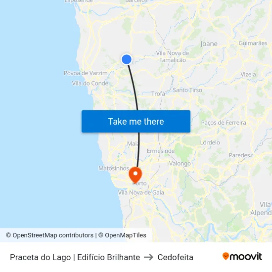 Praceta do Lago | Edifício Brilhante to Cedofeita map