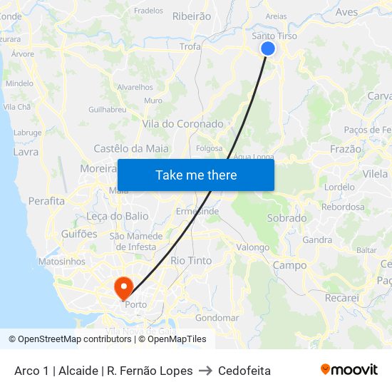 Arco 1 | Alcaide | R. Fernão Lopes to Cedofeita map