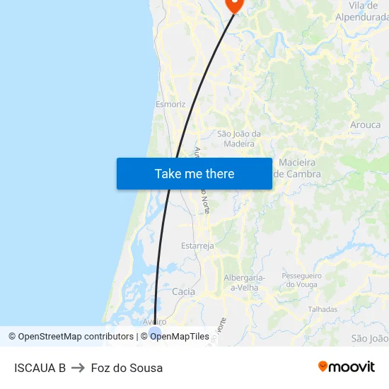 ISCAUA B to Foz do Sousa map