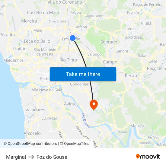 Marginal to Foz do Sousa map