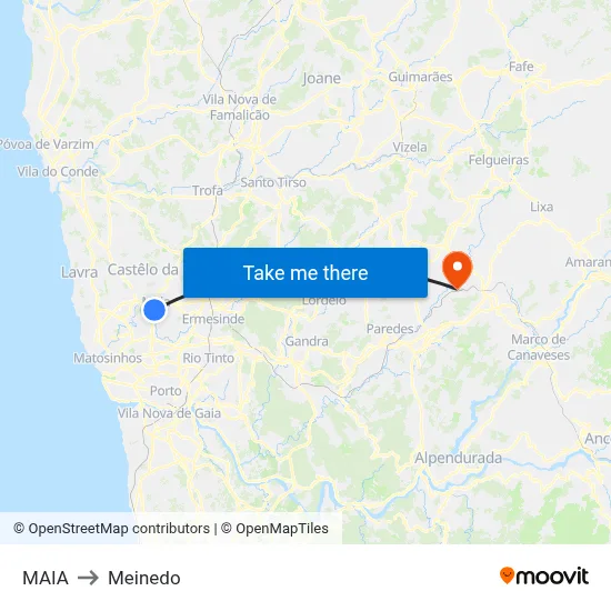 MAIA to Meinedo map