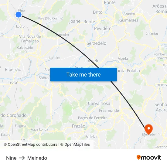 Nine to Meinedo map