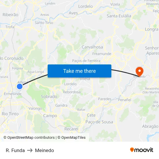 R. Funda to Meinedo map