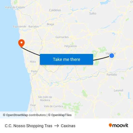 C.C. Nosso Shopping Tras to Caxinas map