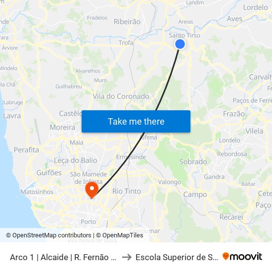Arco 1 | Alcaide | R. Fernão Lopes to Escola Superior de Saúde map