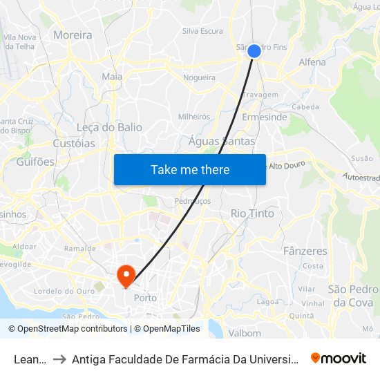 Leandro to Antiga Faculdade De Farmácia Da Universidade Do Porto map