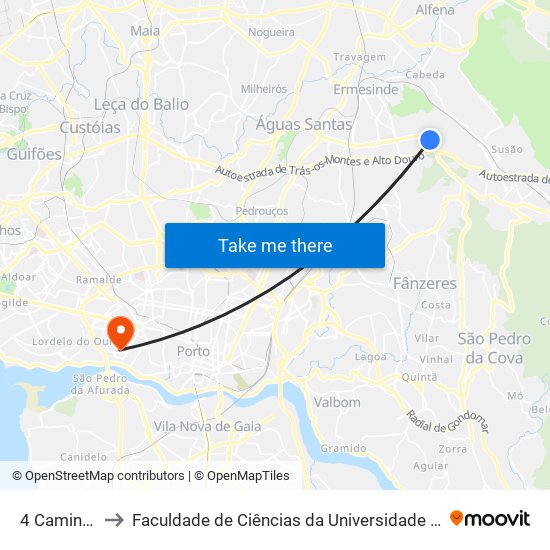 4 Caminhos to Faculdade de Ciências da Universidade do Porto map