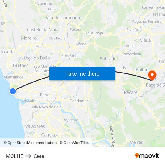 MOLHE to Cete map
