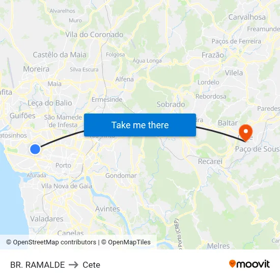 BR. RAMALDE to Cete map