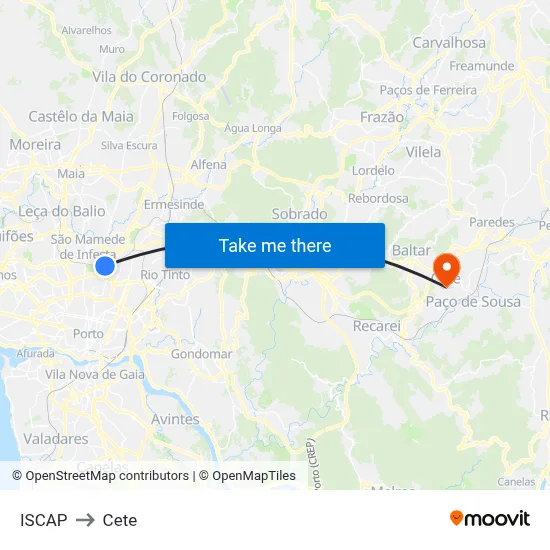 ISCAP to Cete map