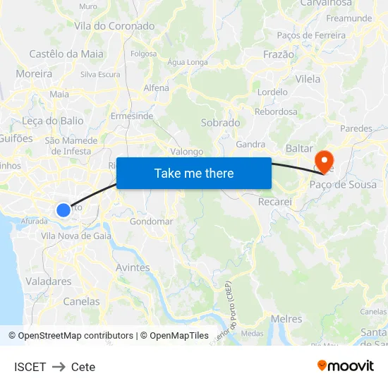 ISCET to Cete map