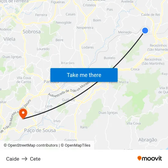 Caide to Cete map