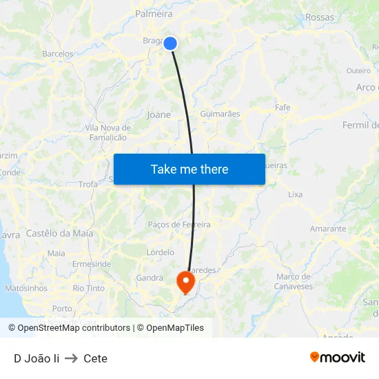 D João Ii to Cete map
