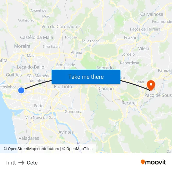 Imtt to Cete map