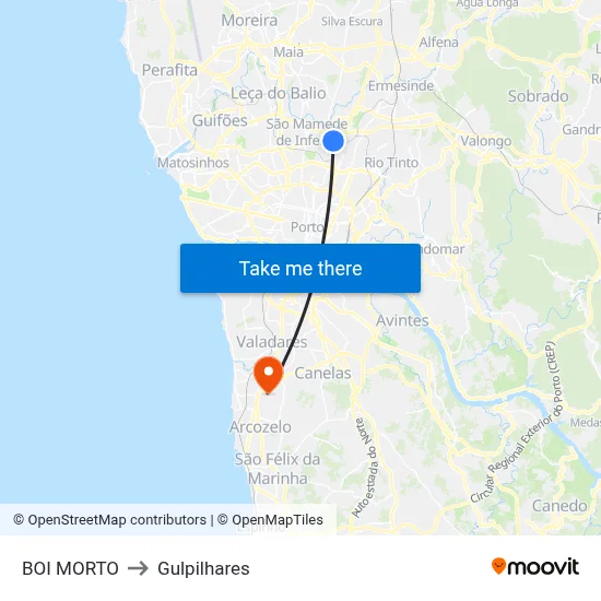 BOI MORTO to Gulpilhares map