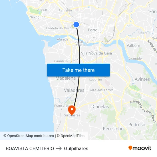 BOAVISTA CEMITÉRIO to Gulpilhares map