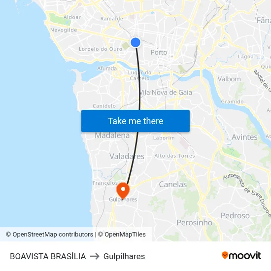 BOAVISTA BRASÍLIA to Gulpilhares map