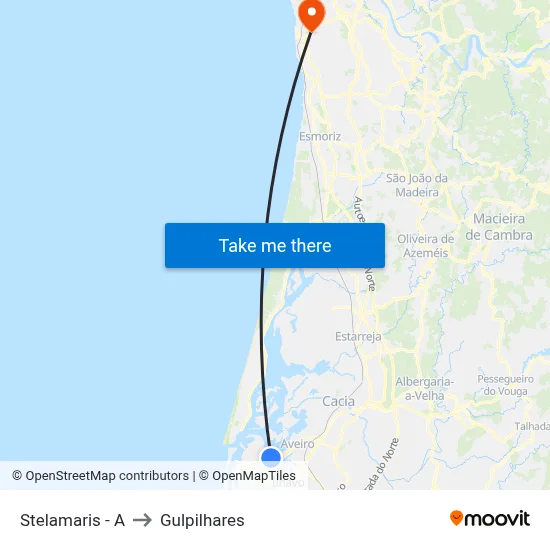 Stelamaris - A to Gulpilhares map