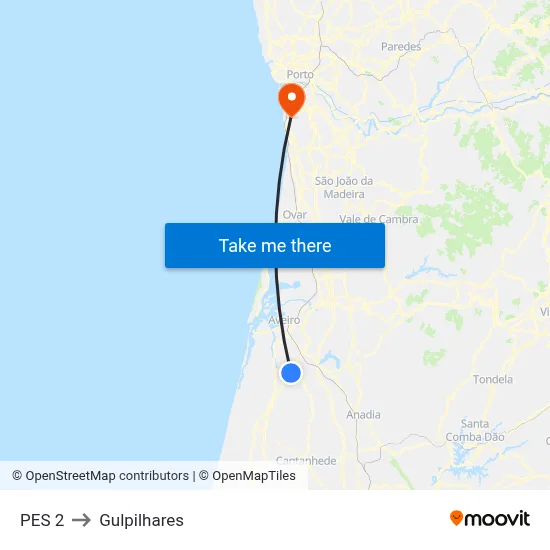 PES 2 to Gulpilhares map