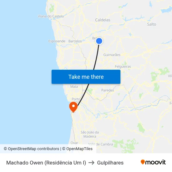 Machado Owen (Residência Um I) to Gulpilhares map