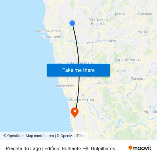 Praceta do Lago | Edifício Brilhante to Gulpilhares map
