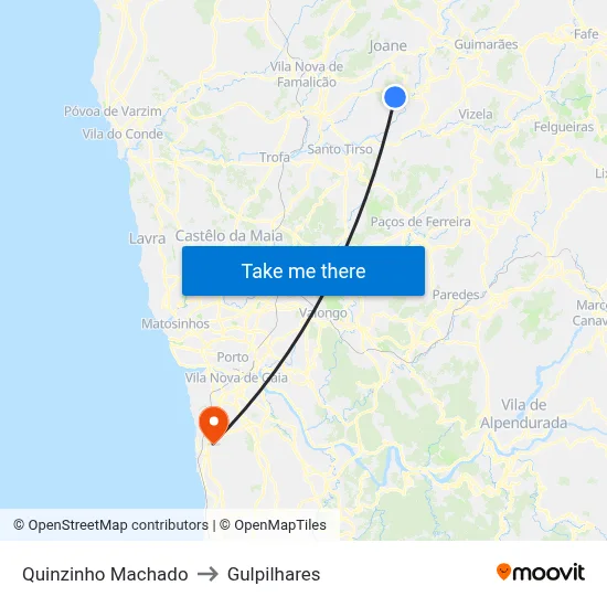Quinzinho Machado to Gulpilhares map