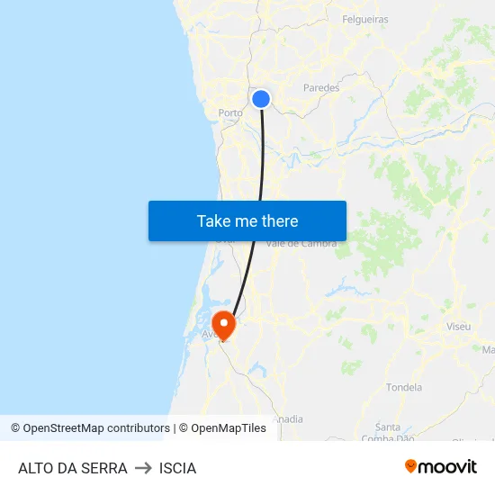 ALTO DA SERRA to ISCIA map