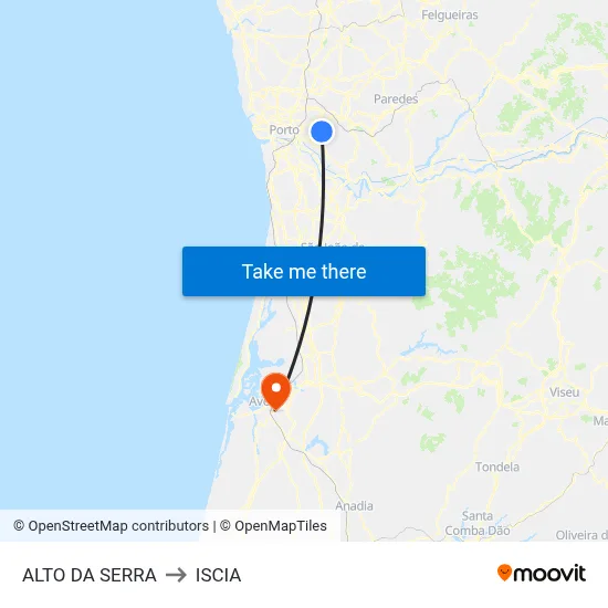 ALTO DA SERRA to ISCIA map
