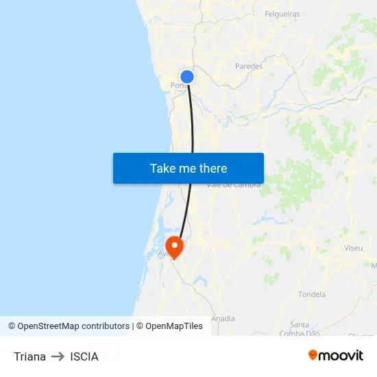 Triana to ISCIA map