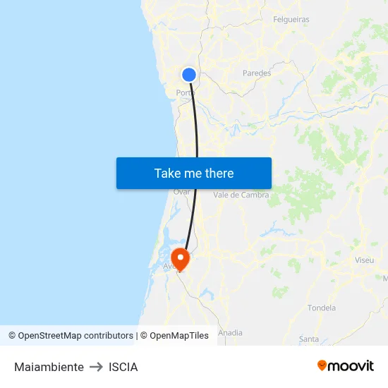 Maiambiente to ISCIA map