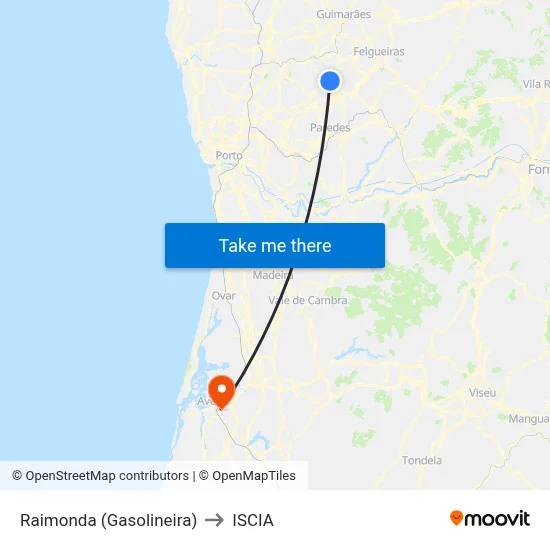 Raimonda (Gasolineira) to ISCIA map