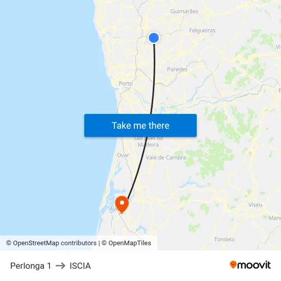 Perlonga 1 to ISCIA map