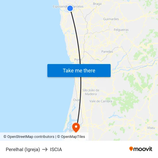 Perelhal (Igreja) to ISCIA map