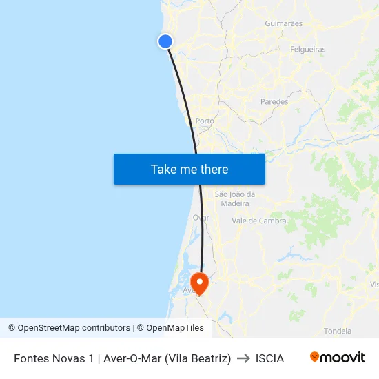 Fontes Novas 1 | Aver-O-Mar (Vila Beatriz) to ISCIA map
