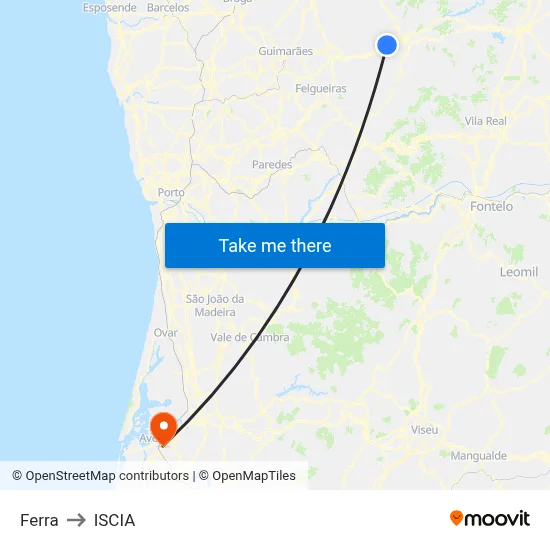 Ferra to ISCIA map