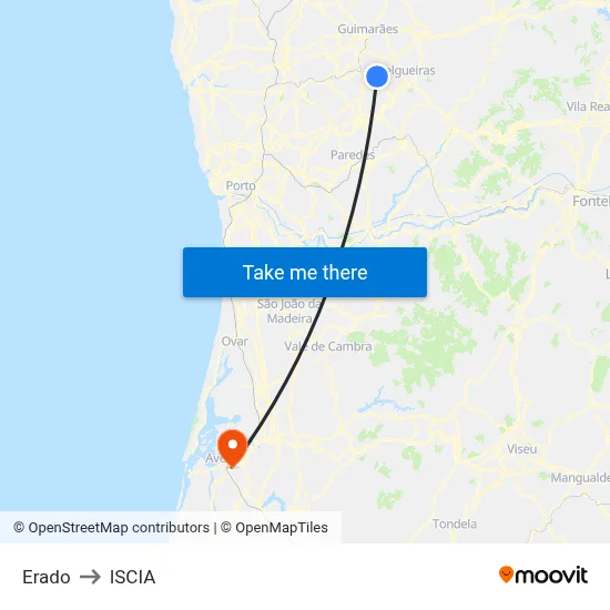 Erado to ISCIA map