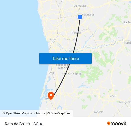 Reta de Sá to ISCIA map