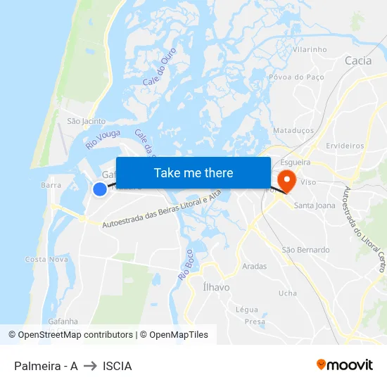 Palmeira - A to ISCIA map