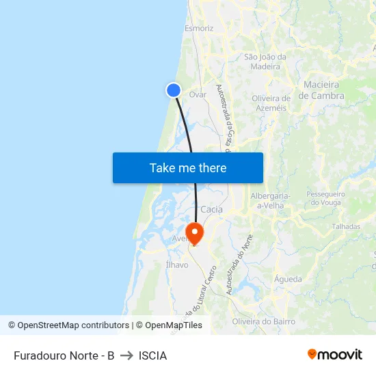 Furadouro Norte - B to ISCIA map