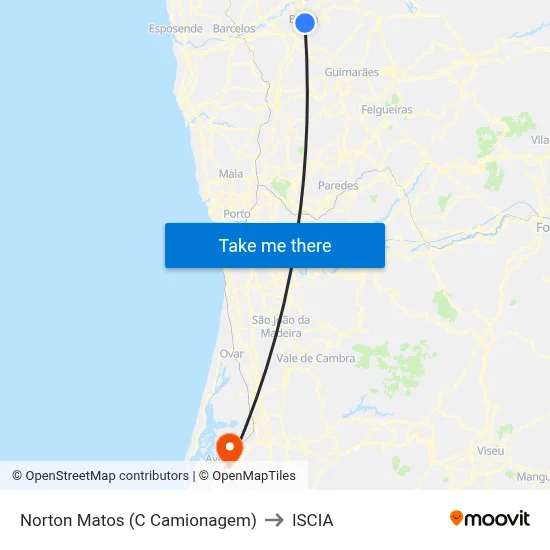 Norton Matos (C Camionagem) to ISCIA map